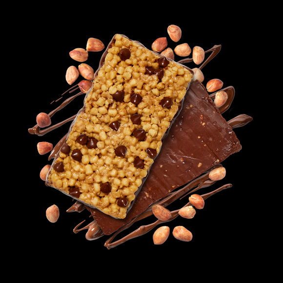 Bars surrounded by peruvian cocoa and peanuts