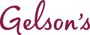 Gelson's logo in burgundy cursive script lettering on white background