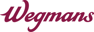 Wegmans logo in burgundy script lettering on white background
