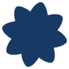 Dark blue star-shaped icon representing maple blueberry flavor for Mezcla nutrition bar ingredients