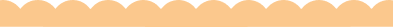 Orange scalloped border design with repeating curved wave pattern on white background