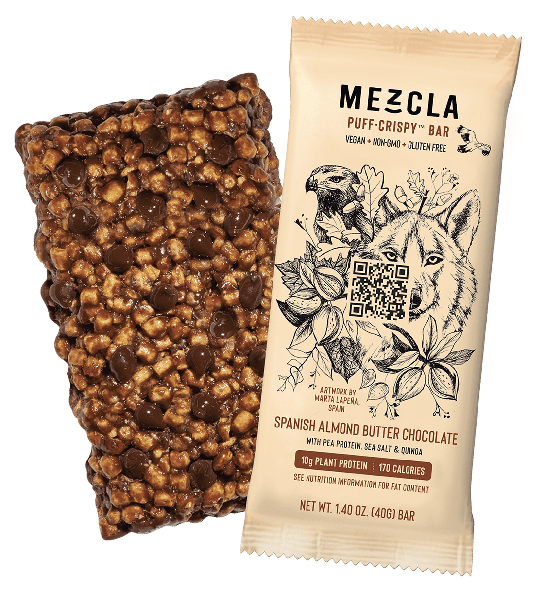 Almond Butter Chocolate Mezcla Plant Protein Bars